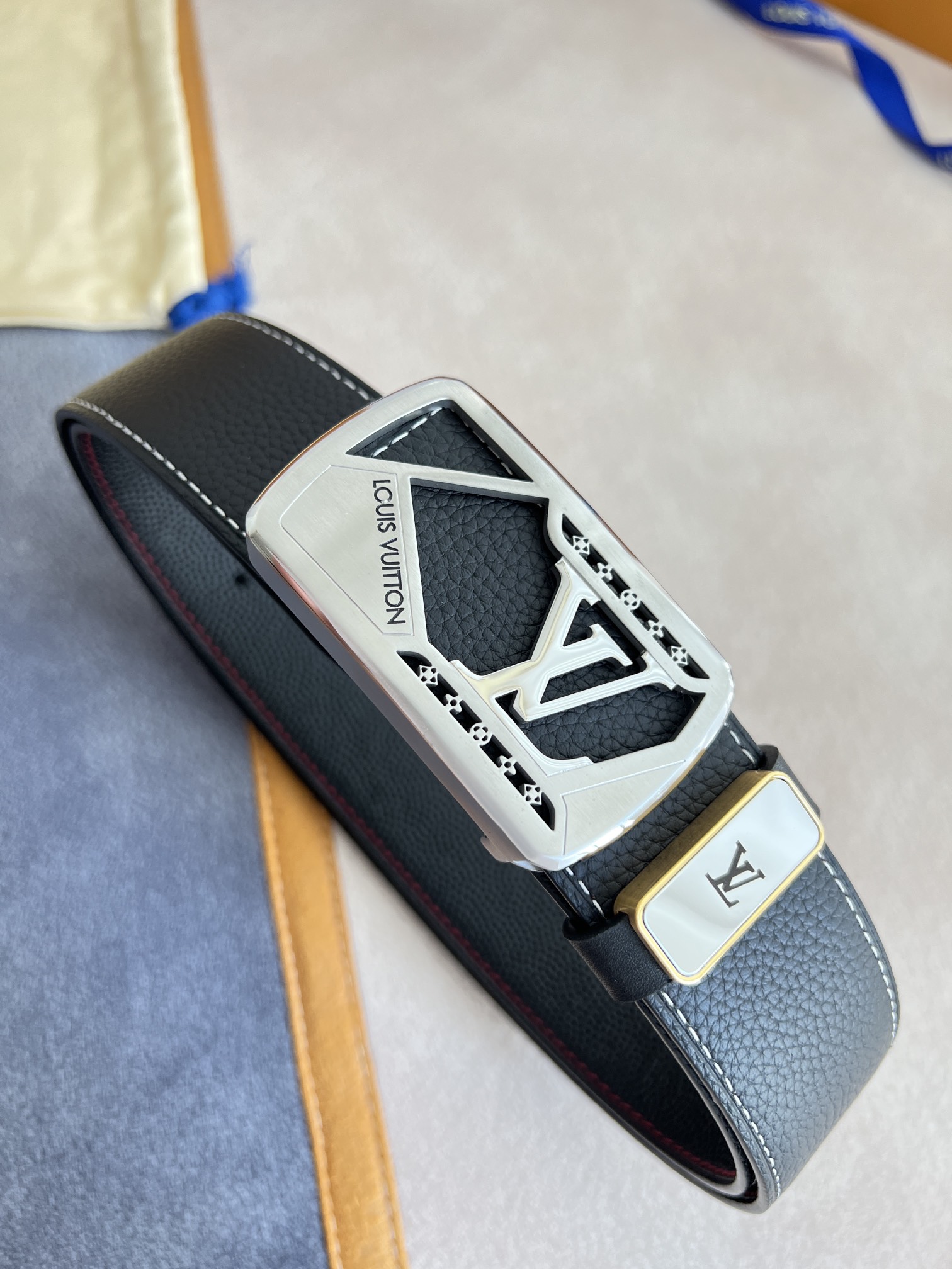 【 LOUIS VUITTON】(ルイヴィトン) 3.8cmベルト メンズ-BRAND OFF