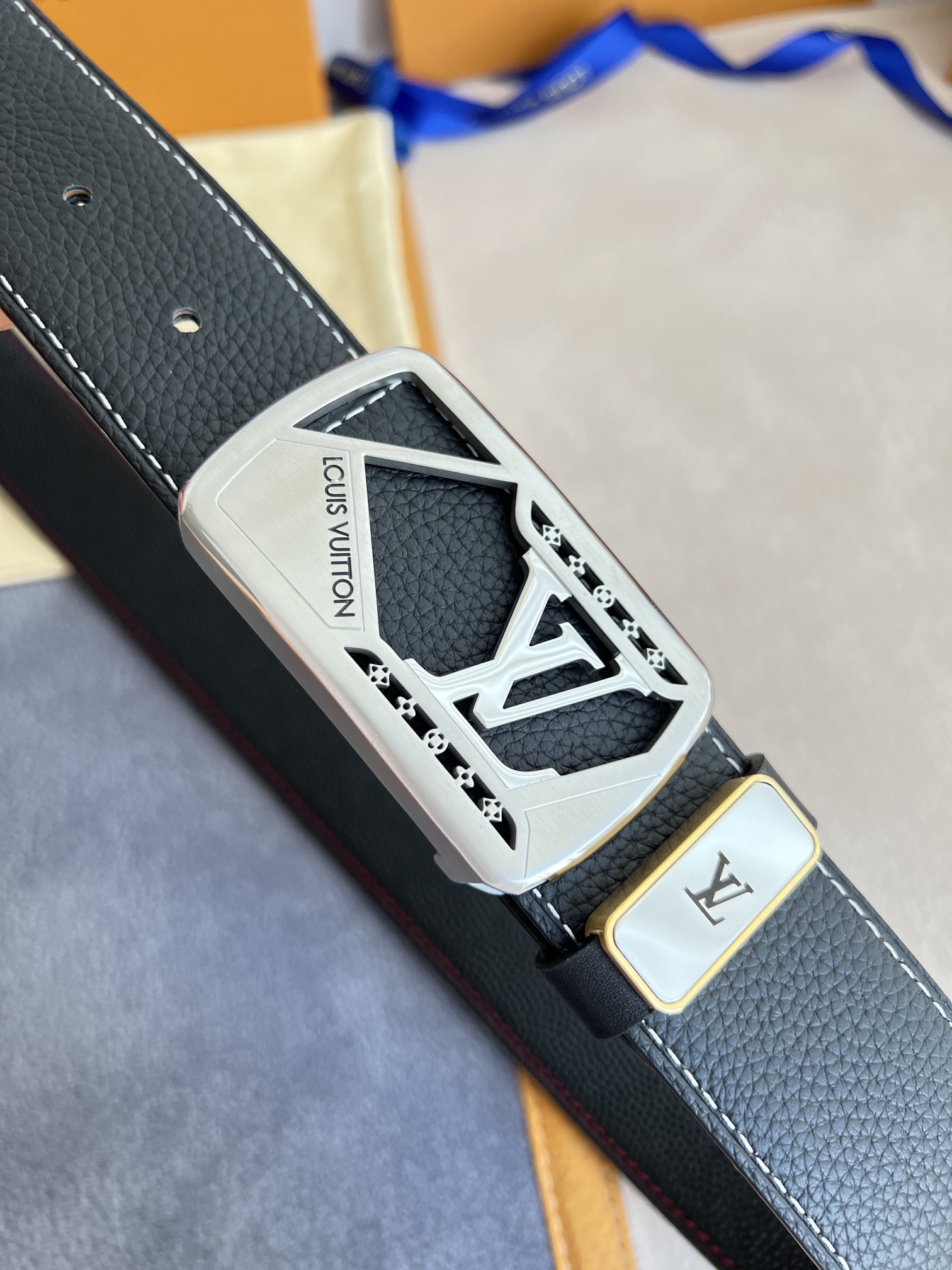 【 LOUIS VUITTON】(ルイヴィトン) 3.8cmベルト メンズ-BRAND OFF