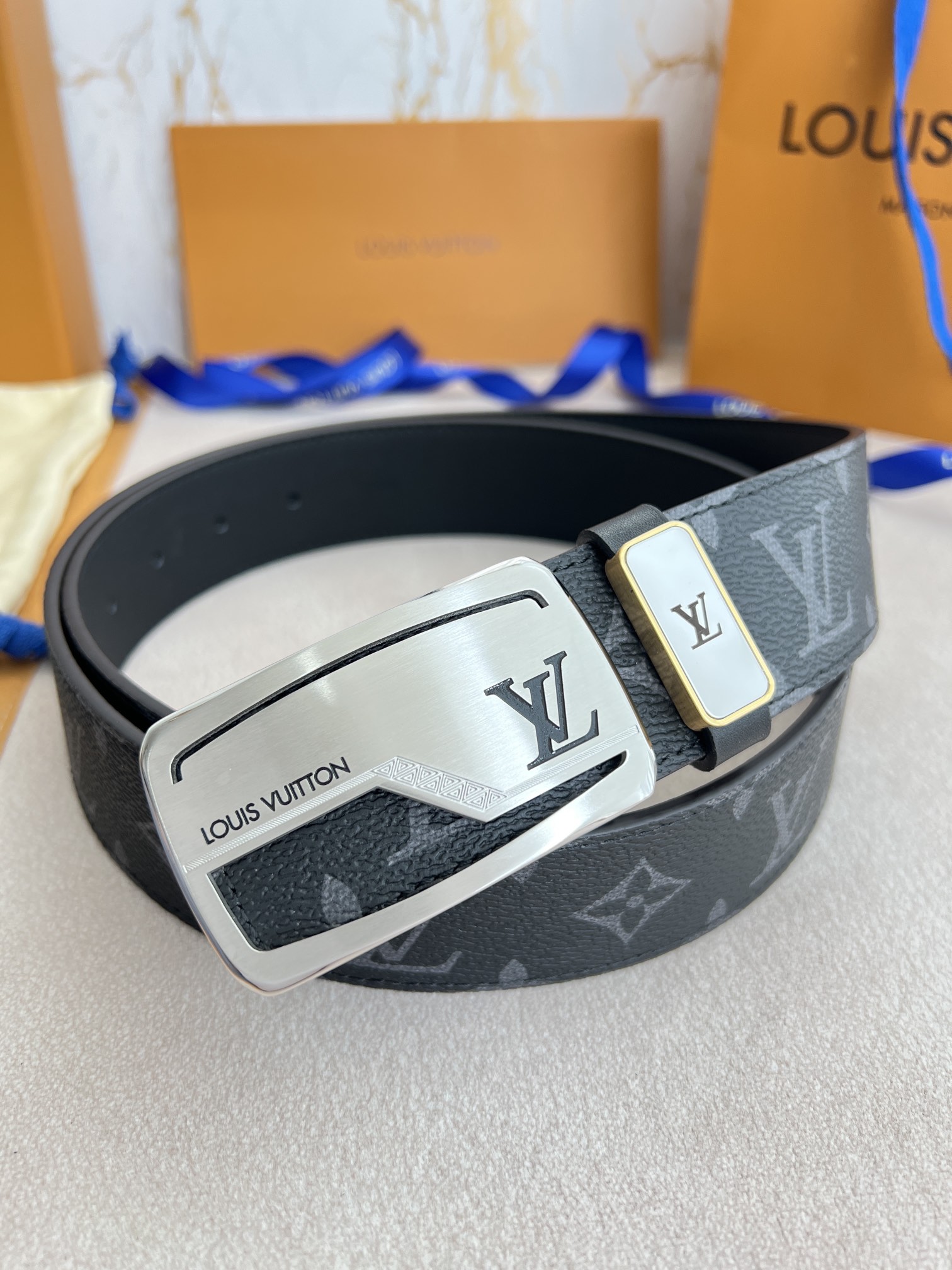 【LOUIS VUITTON】(ルイヴィトン) 3.8cm   ベルト メンズ-BRAND OFF
