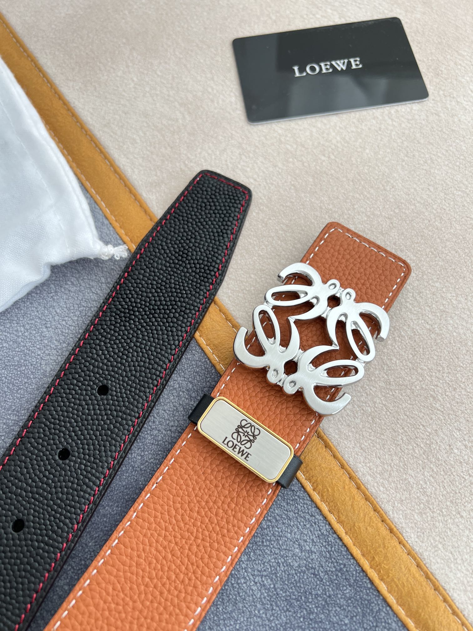 【LOEWE】(ロエベ)3.8cmベルト メンズ-BRAND OFF