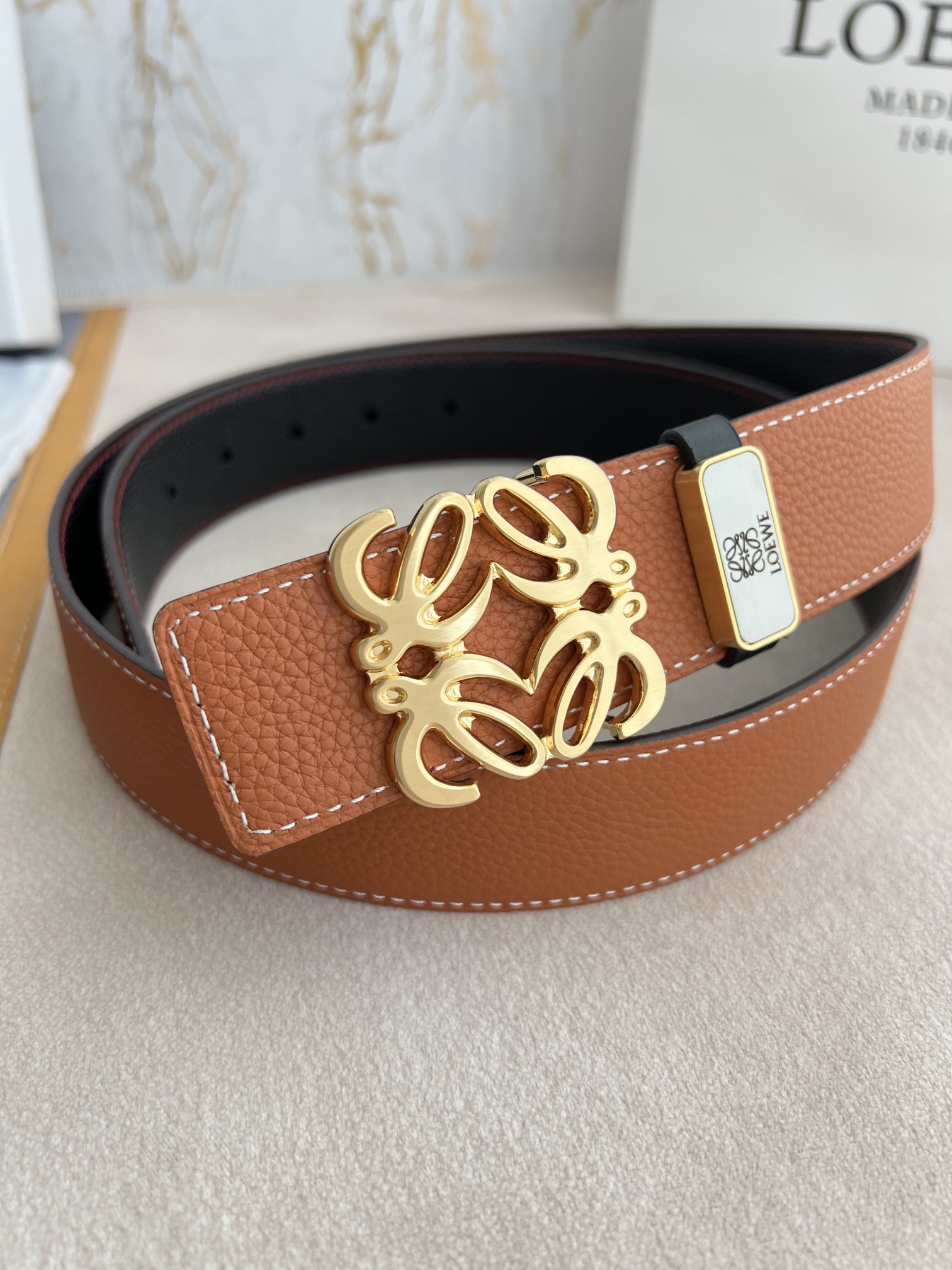【LOEWE】(ロエベ)3.8cmベルト メンズ-BRAND OFF