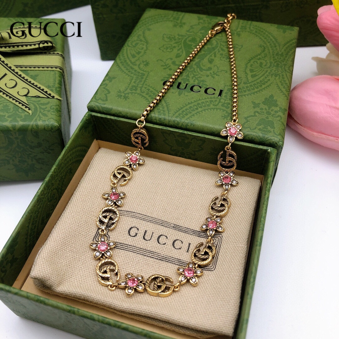 【GUCCI】ネックレス、新しいネックレス万能シンプルファッションオーナメント-BRAND OFF