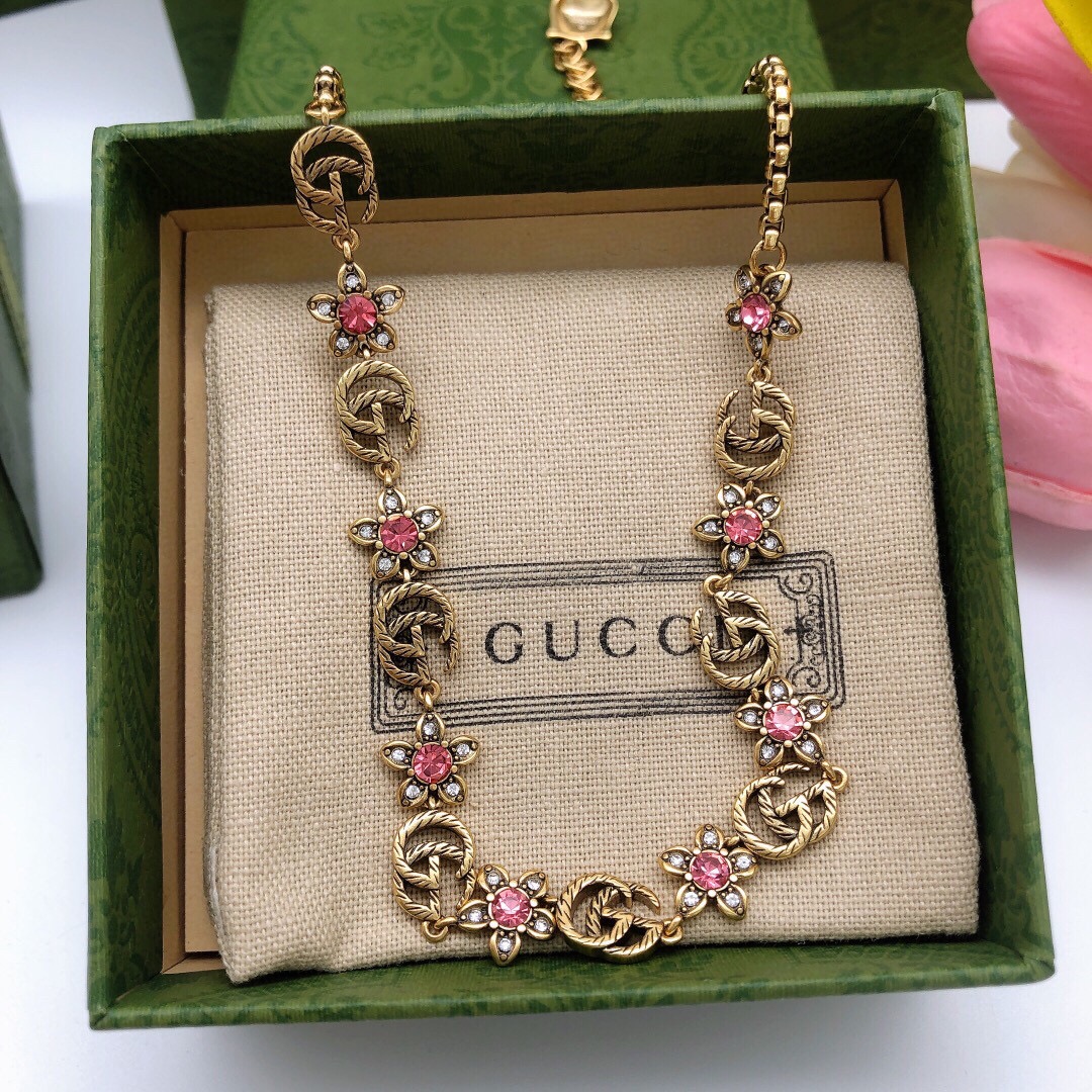 【GUCCI】ネックレス、新しいネックレス万能シンプルファッションオーナメント-BRAND OFF