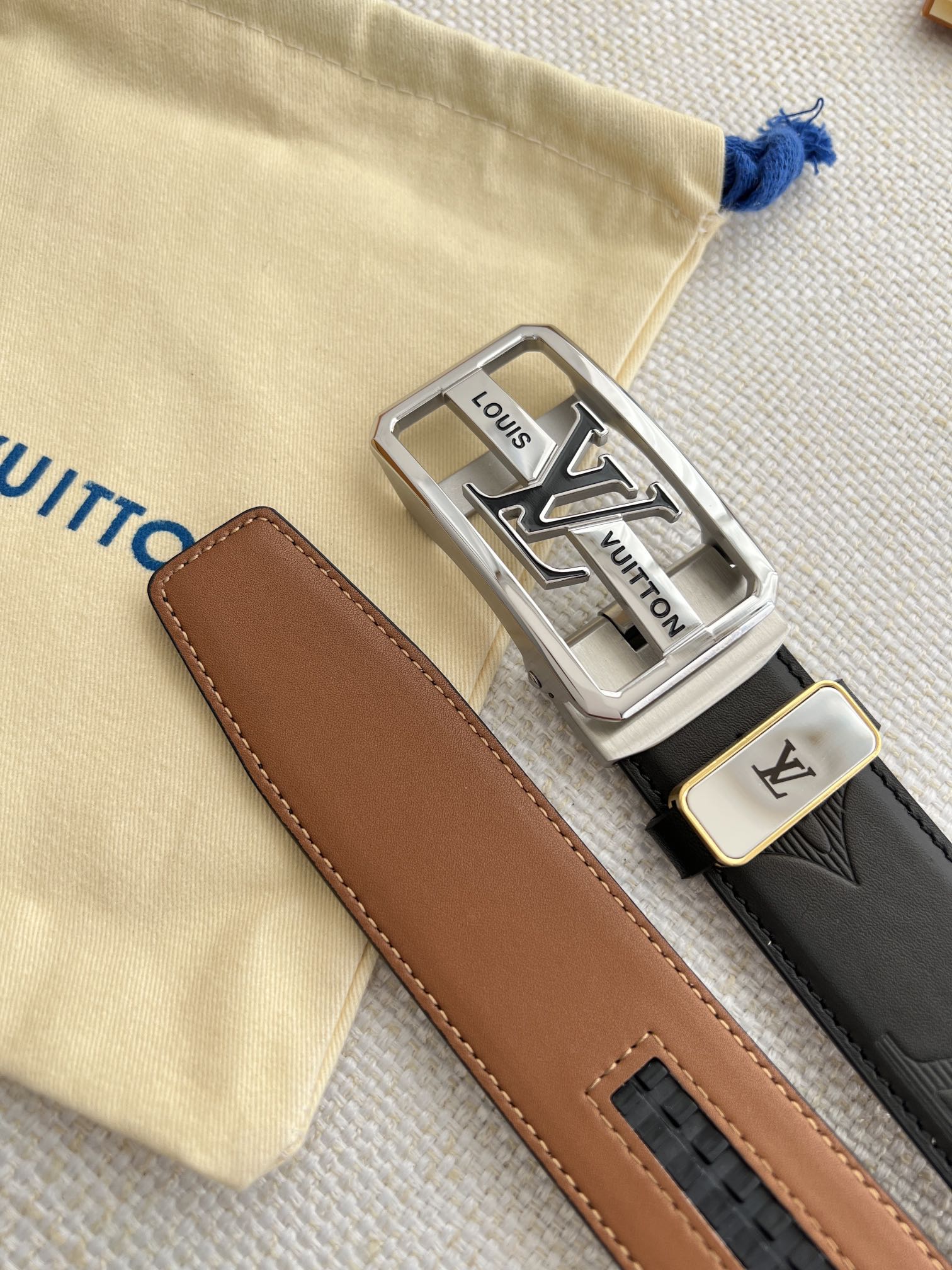 【2026】【LOUIS VUITTON】(ルイヴィトン) 3.5cm   ベルト メンズ-BRAND OFF