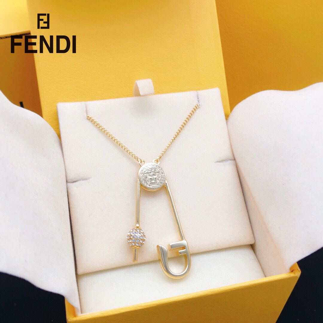 【FENDI】ネックレス、新しいネックレス万能シンプルファッションオーナメント-BRAND OFF