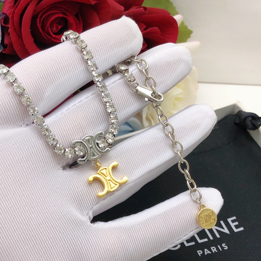 【2026】【CELINE】ネックレス、新しいネックレス万能シンプルファッションオーナメント 2474-BRAND OFF