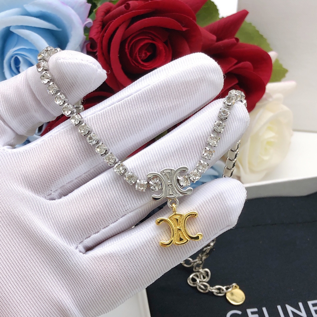 【2026】【CELINE】ネックレス、新しいネックレス万能シンプルファッションオーナメント 2474-BRAND OFF