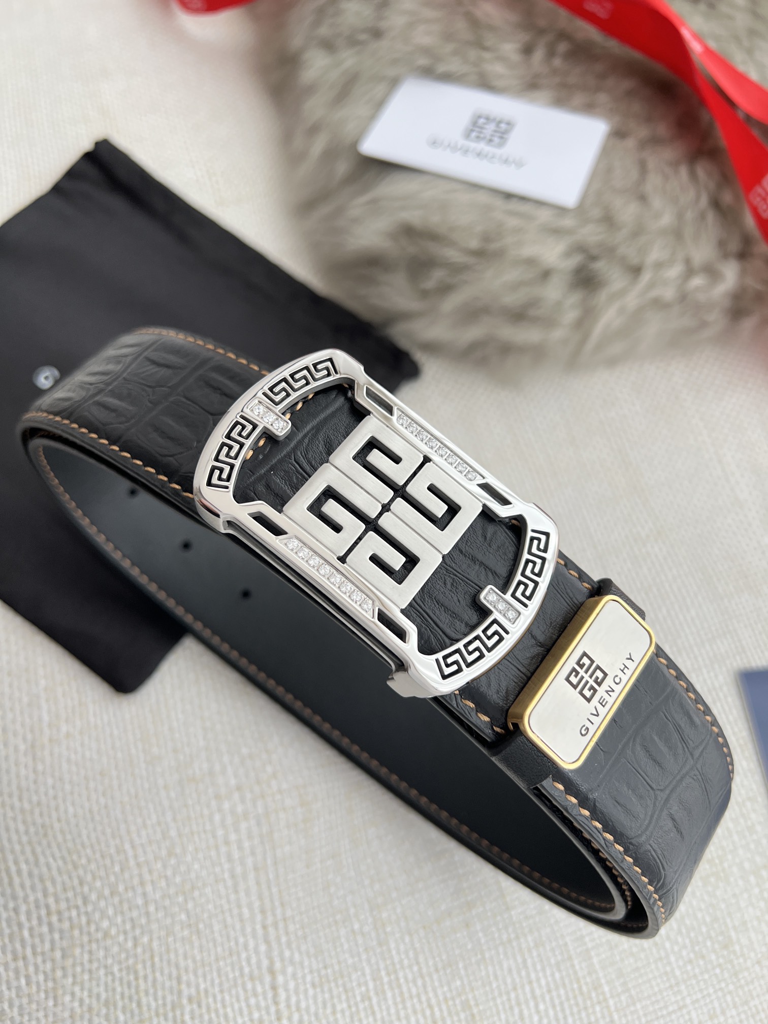【GIVENCHY】(ジバンシー) 3.8cmベルト メンズ-BRAND OFF