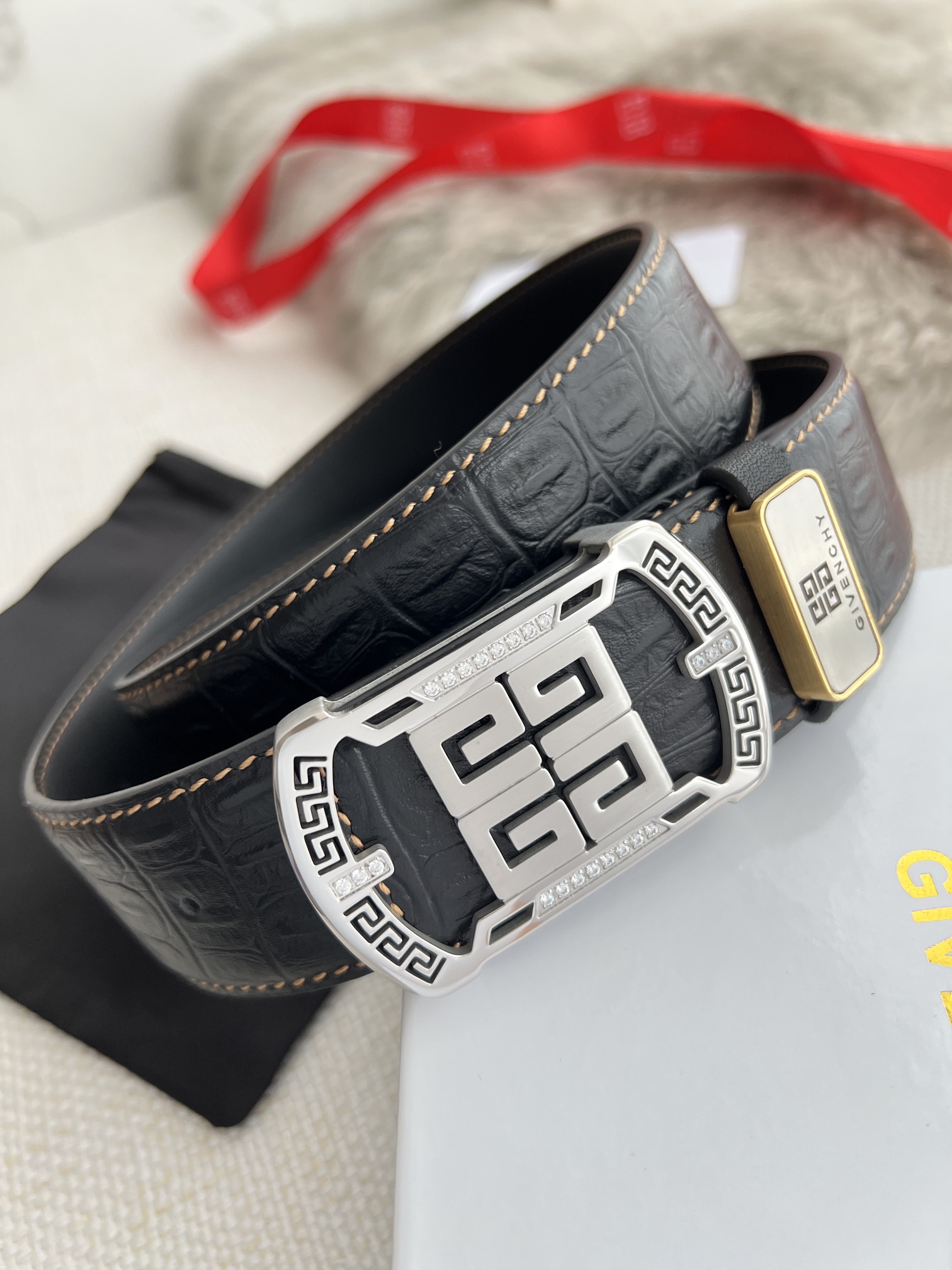【GIVENCHY】(ジバンシー) 3.8cmベルト メンズ-BRAND OFF