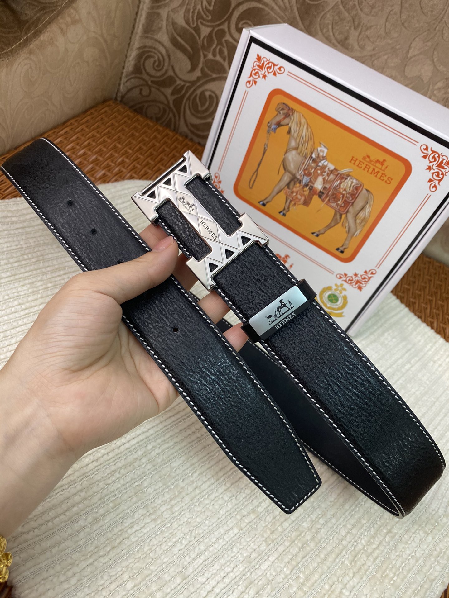 【2026】【HERMES】(エルメス) 3.8cm   ベルト メンズ-BRAND OFF