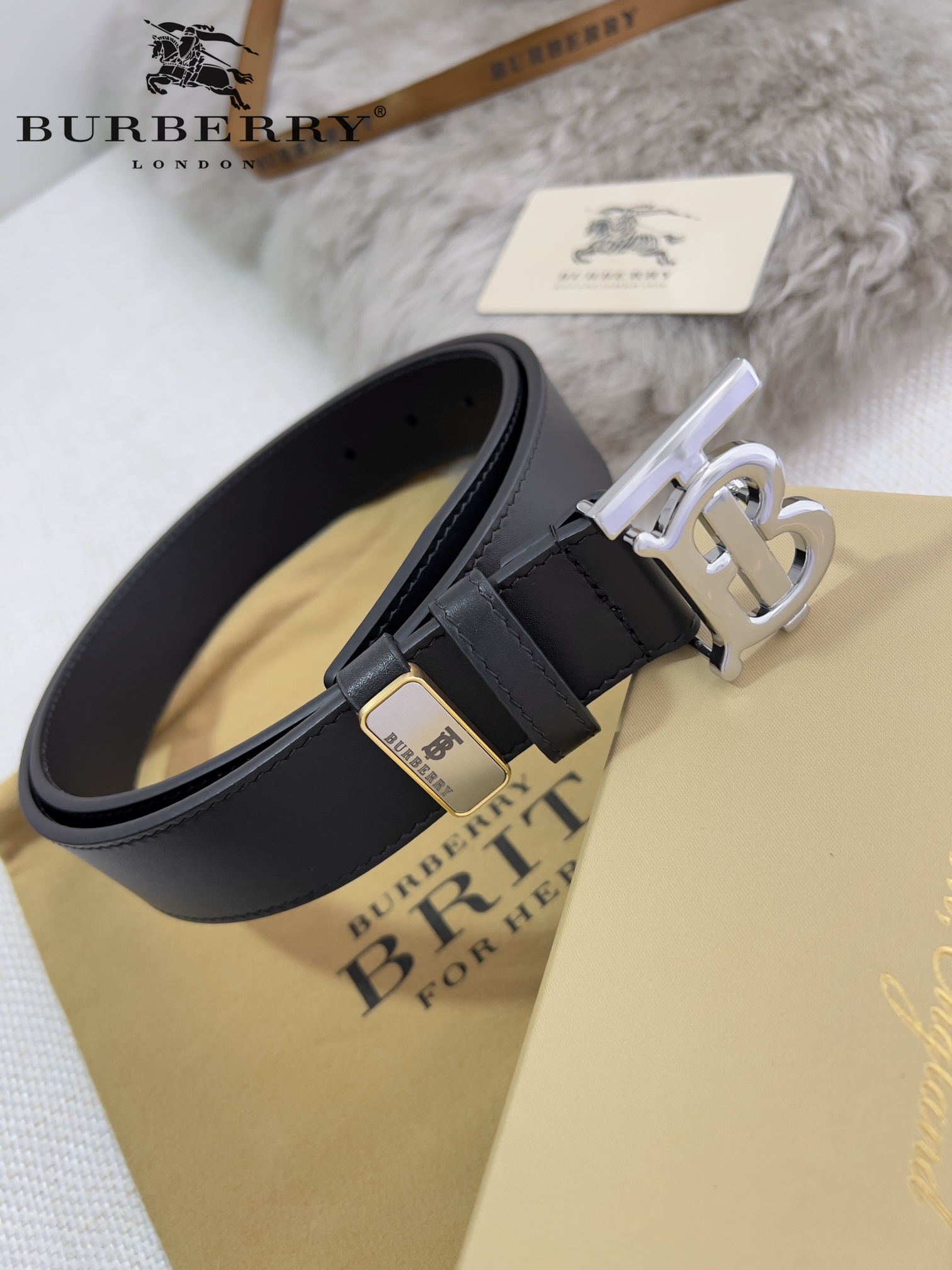 【BURBERRY】(バーバリー) 3.5cm   ベルト メンズ-BRAND OFF