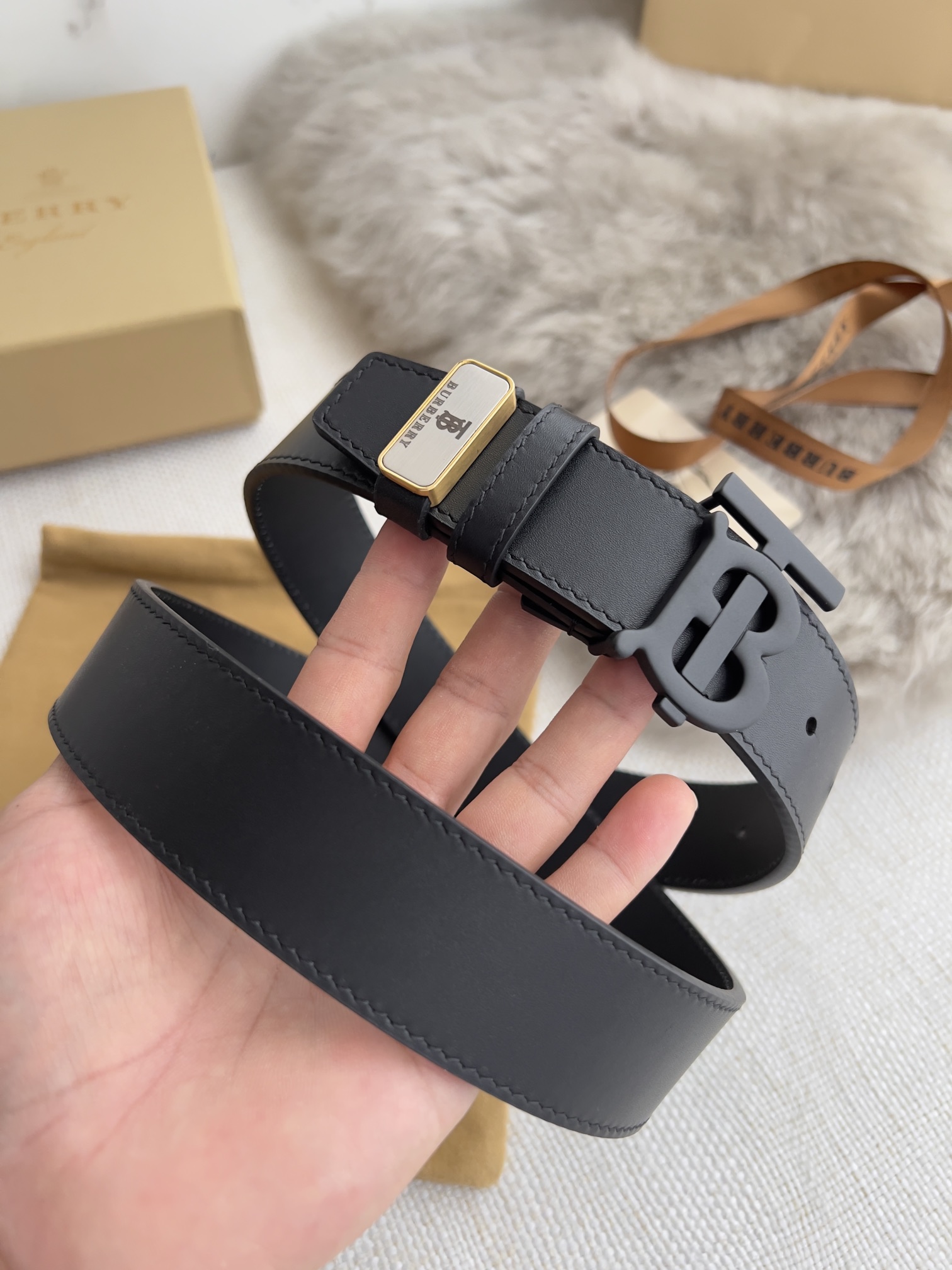 【BURBERRY】(バーバリー) 3.5cm   ベルト メンズ-BRAND OFF