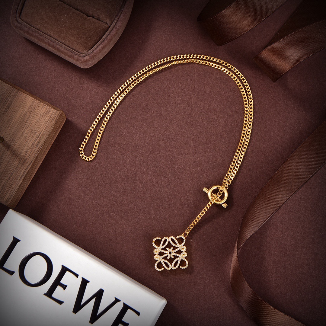 【2026】【LOEWE】ネックレス、新しいネックレス万能シンプルファッションオーナメント-BRAND OFF