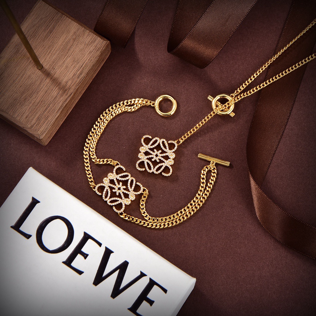 【2026】【LOEWE】ネックレス、新しいネックレス万能シンプルファッションオーナメント-BRAND OFF