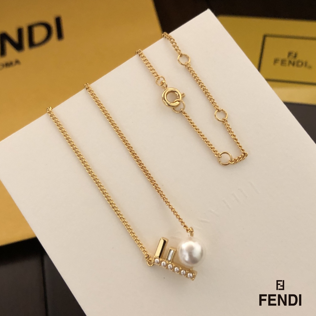 【FENDI】ネックレス、新しいネックレス万能シンプルファッションオーナメント-BRAND OFF