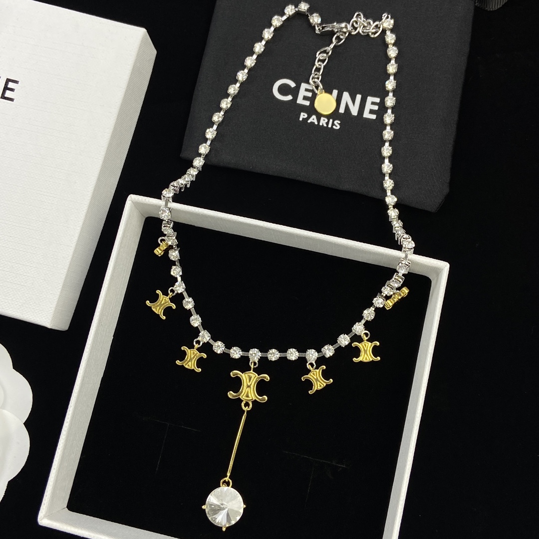 【2026】【CELINE】ネックレス、新しいネックレス万能シンプルファッションオーナメント-BRAND OFF