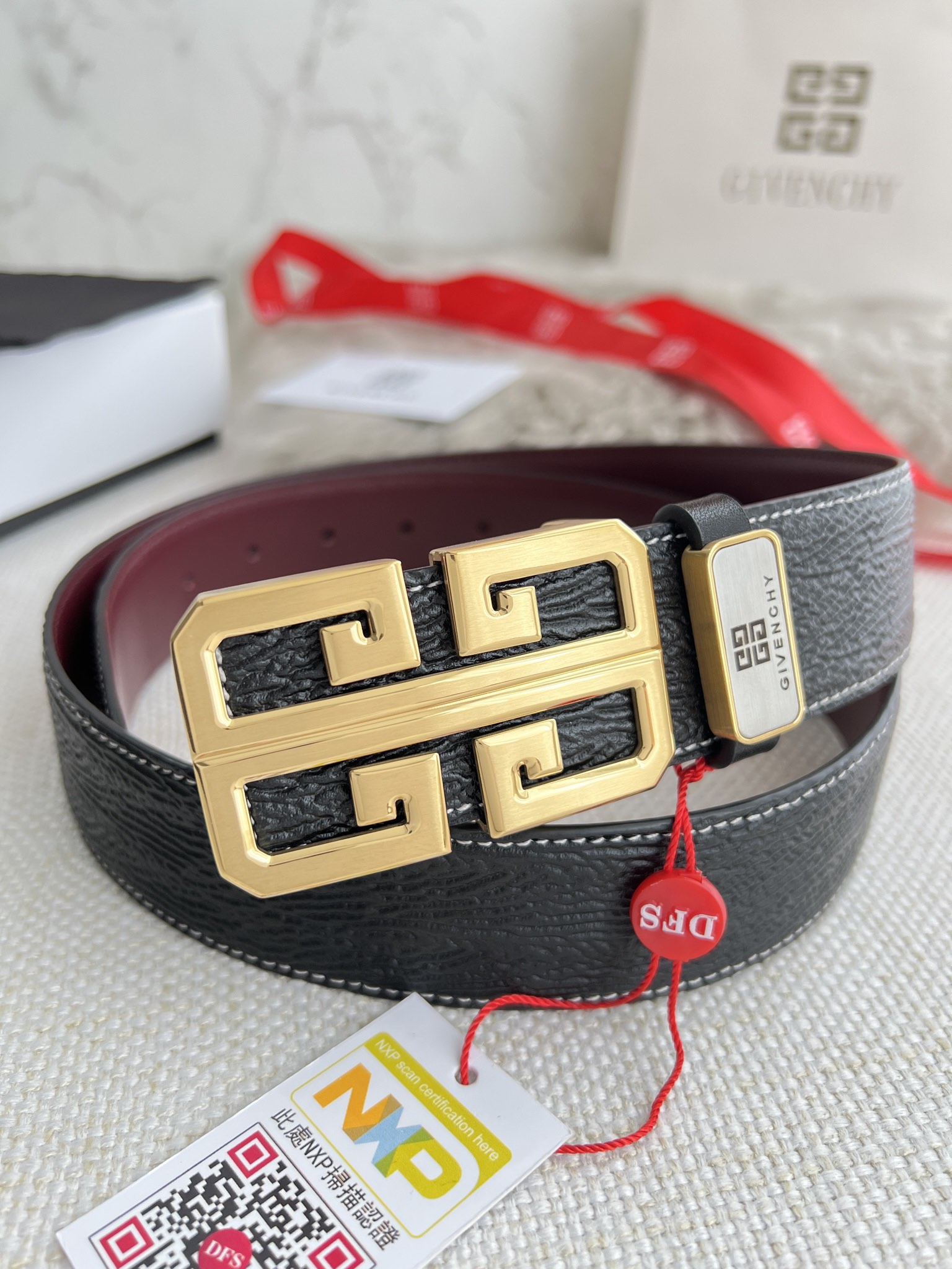 【GIVENCHY】(ジバンシー) 3.8cmベルト メンズ 24706-BRAND OFF