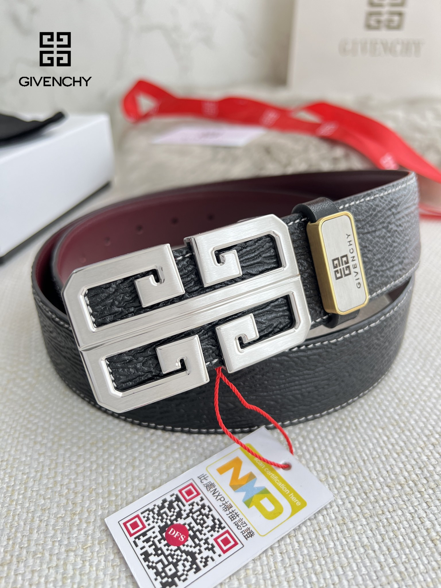 【GIVENCHY】(ジバンシー) 3.8cmベルト メンズ 24706-BRAND OFF