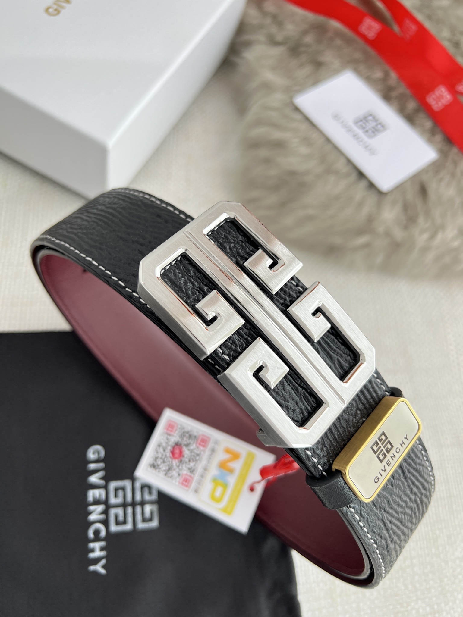 【GIVENCHY】(ジバンシー) 3.8cmベルト メンズ 24706-BRAND OFF