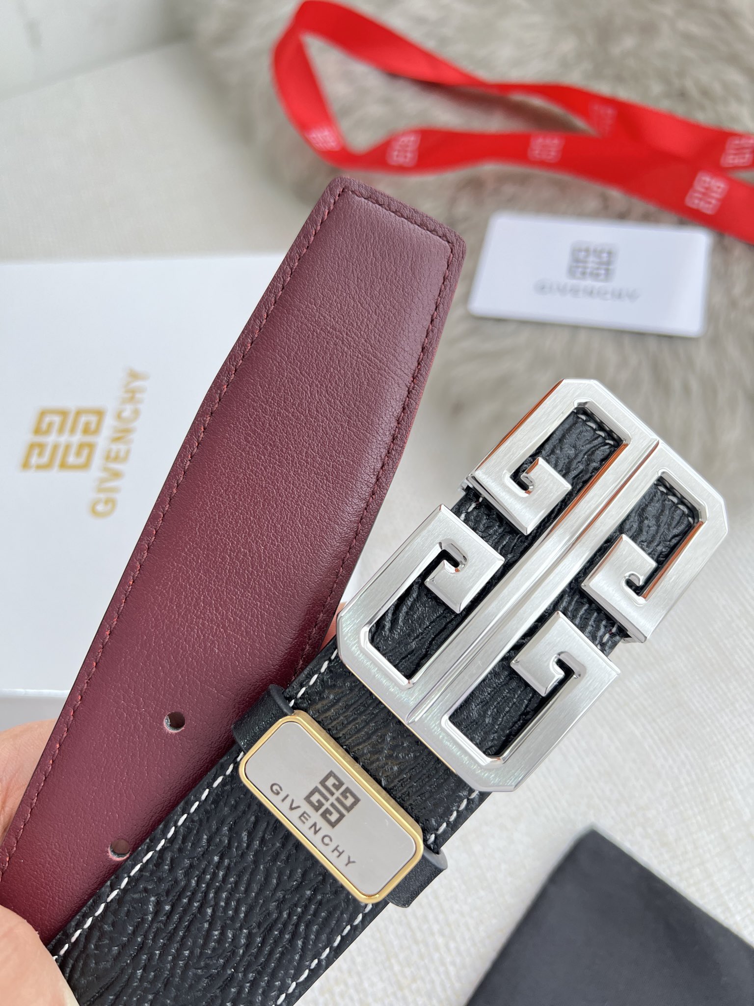 【GIVENCHY】(ジバンシー) 3.8cmベルト メンズ 24706-BRAND OFF