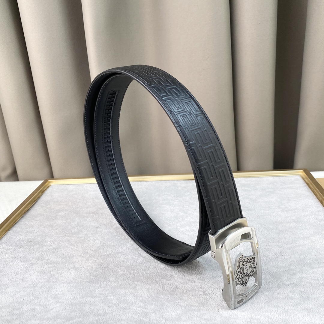 【2026】【VERSACE】(ヴェルサーチ) 3.5cmベルト メンズ-BRAND OFF