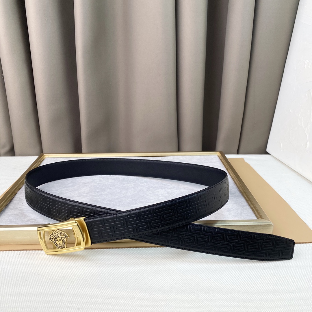 【2026】【VERSACE】(ヴェルサーチ) 3.5cmベルト メンズ-BRAND OFF