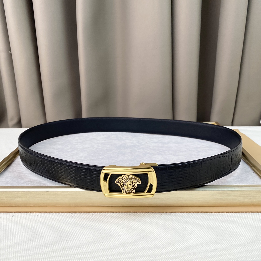 【2026】【VERSACE】(ヴェルサーチ) 3.5cmベルト メンズ-BRAND OFF