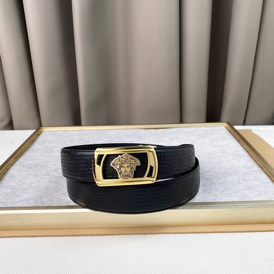 【2026】【VERSACE】(ヴェルサーチ) 3.5cmベルト メンズ-BRAND OFF