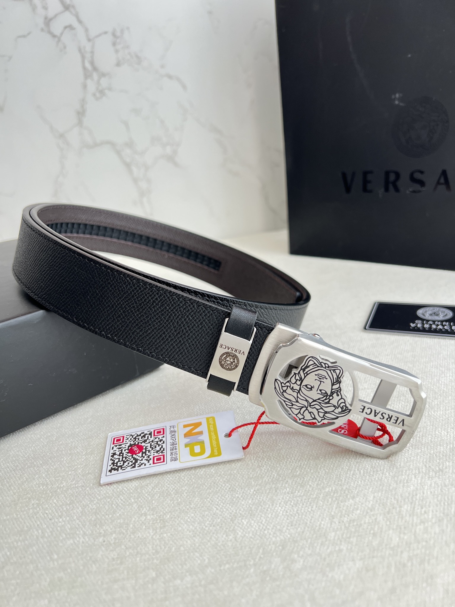 【VERSACE】(ヴェルサーチ) 3.8cmベルト メンズ 240903-BRAND OFF