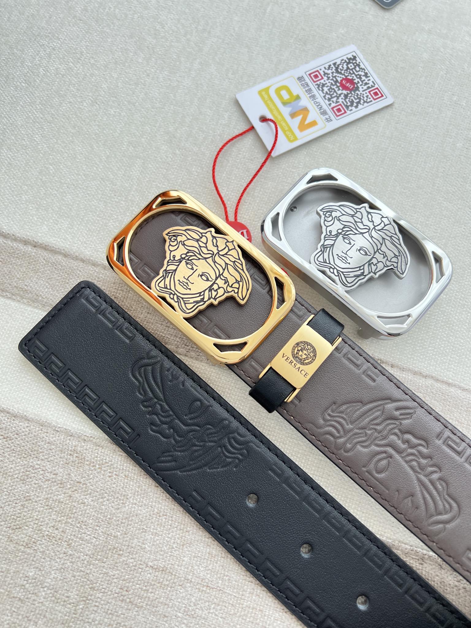【VERSACE】(ヴェルサーチ) 3.8cmベルト メンズ 240903-BRAND OFF