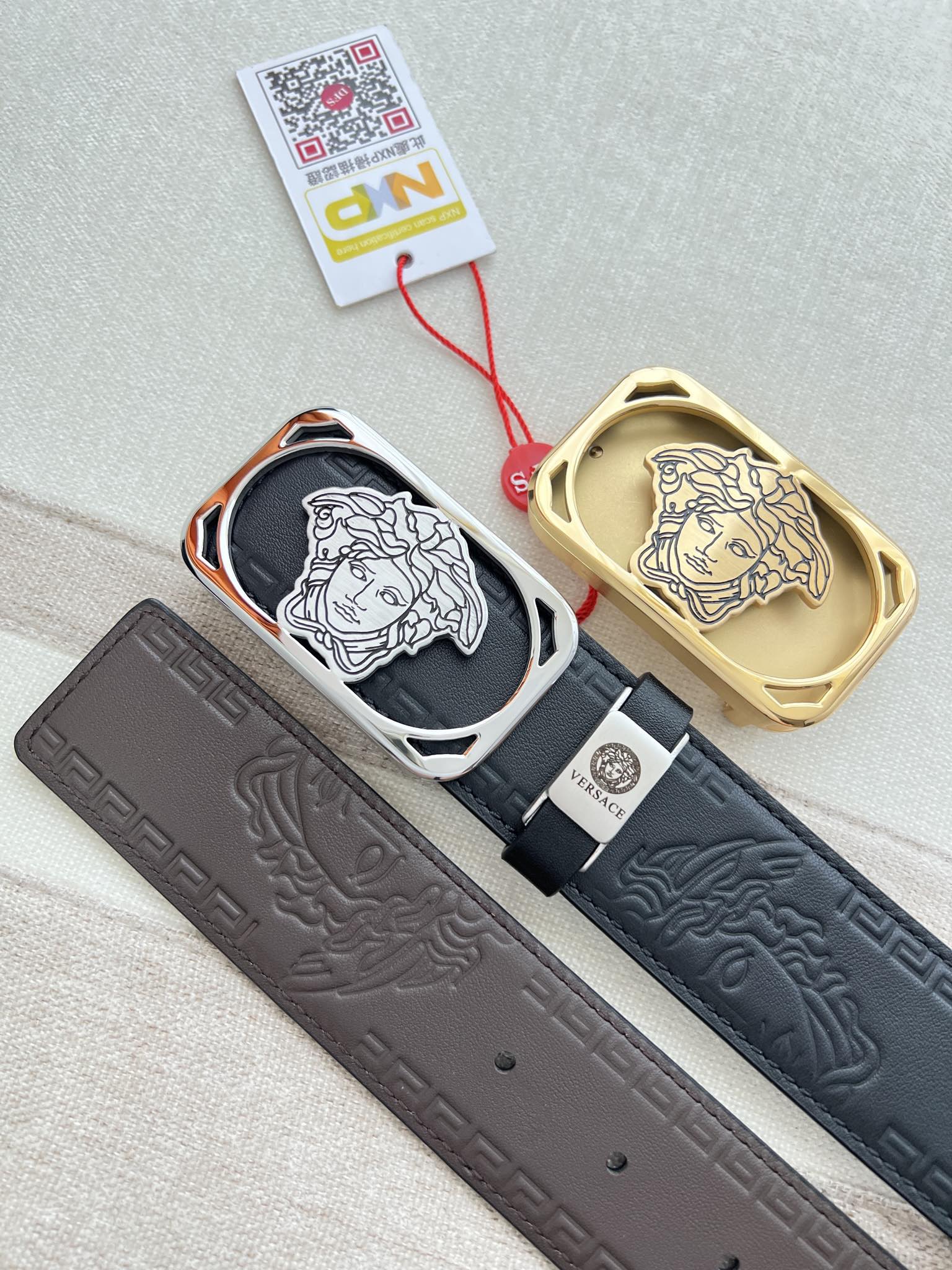 【VERSACE】(ヴェルサーチ) 3.8cmベルト メンズ 240903-BRAND OFF