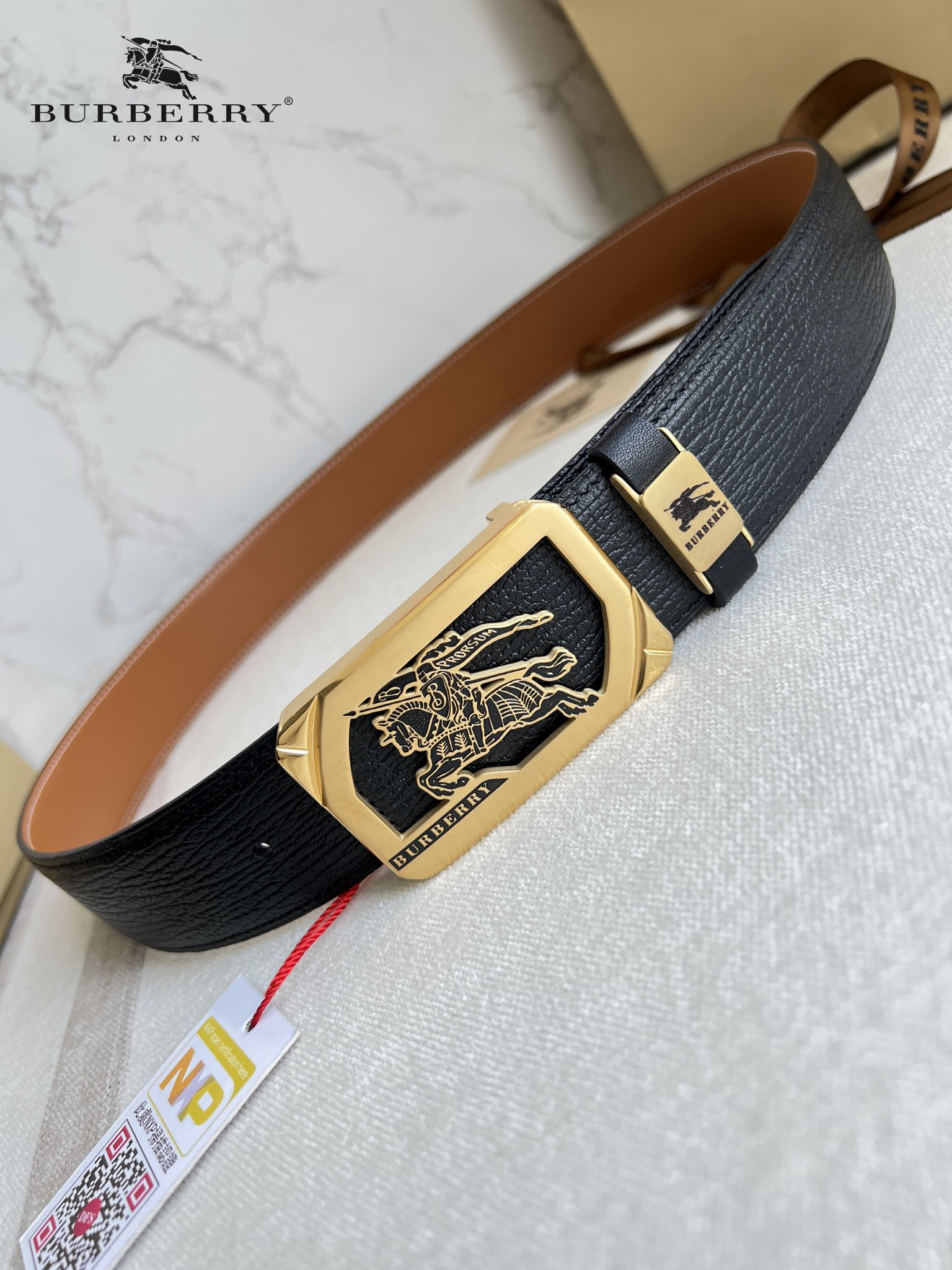 【BURBERRY 】(バーバリー) 3.8cmベルト メンズ 240904-BRAND OFF