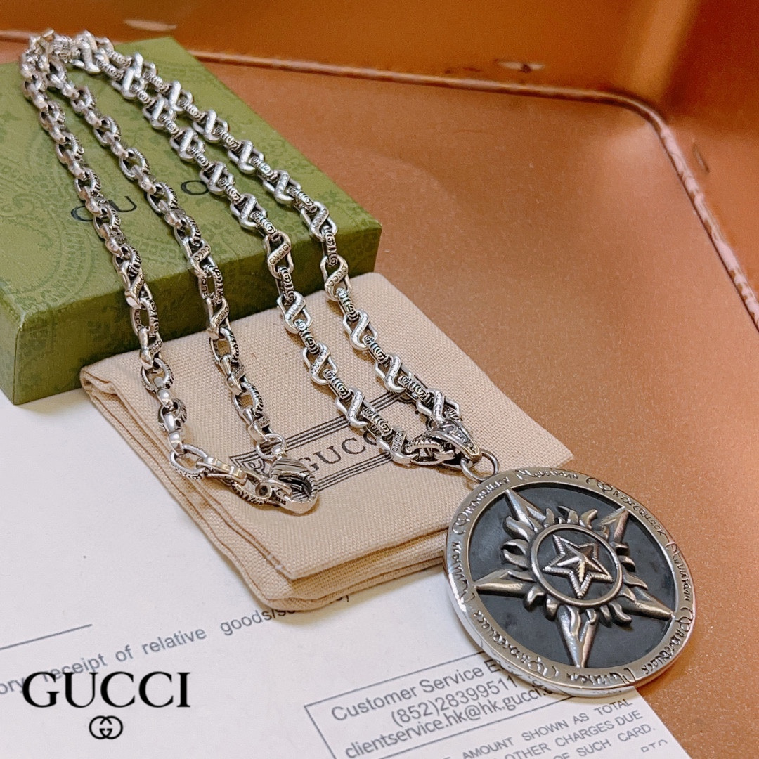 【GUCCI】ネックレス、新しいネックレス万能シンプルファッションオーナメント-BRAND OFF