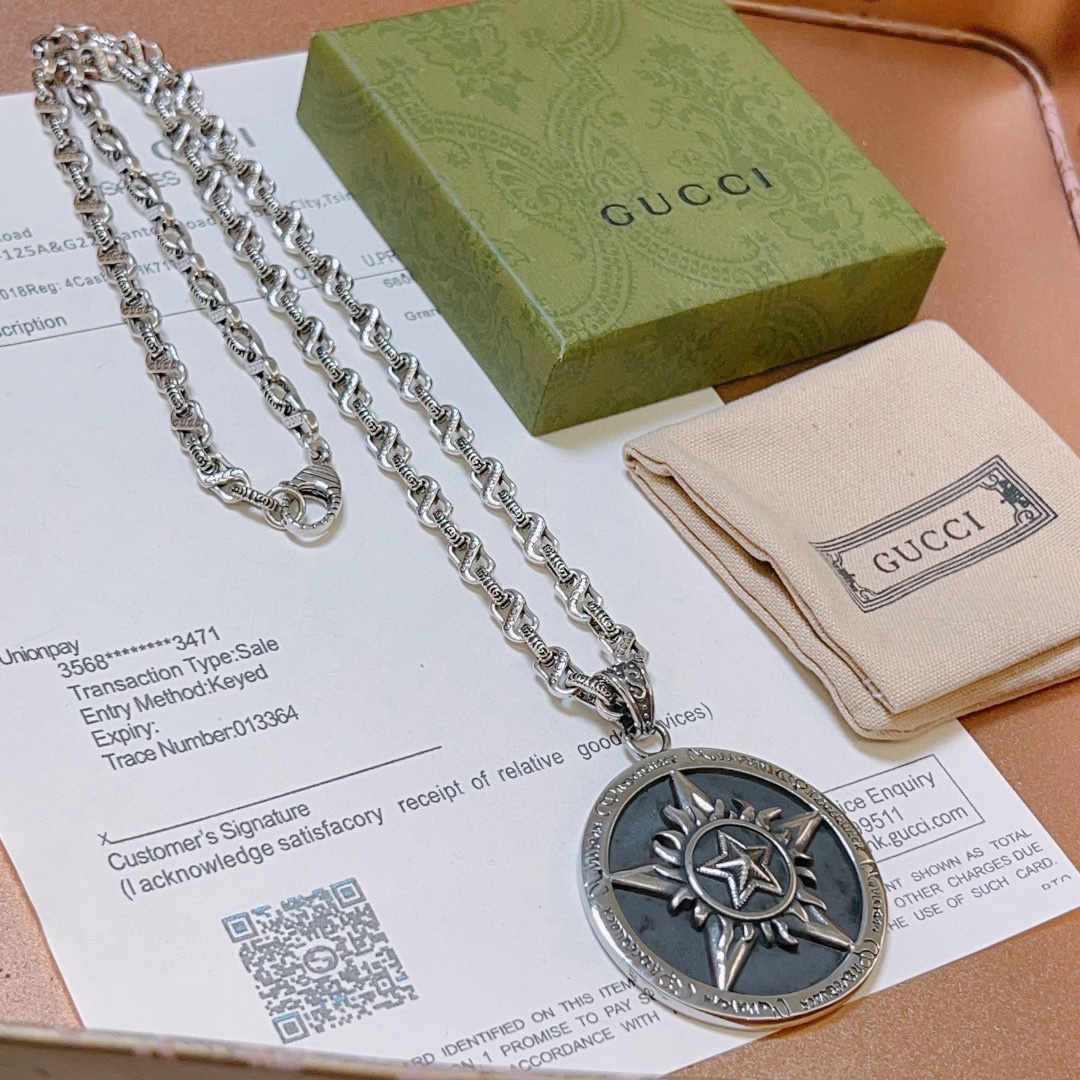 【GUCCI】ネックレス、新しいネックレス万能シンプルファッションオーナメント-BRAND OFF