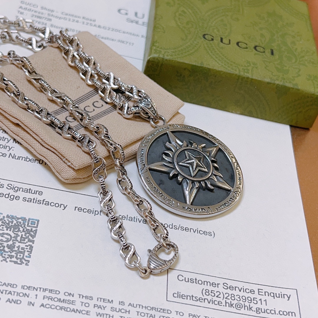 【GUCCI】ネックレス、新しいネックレス万能シンプルファッションオーナメント-BRAND OFF