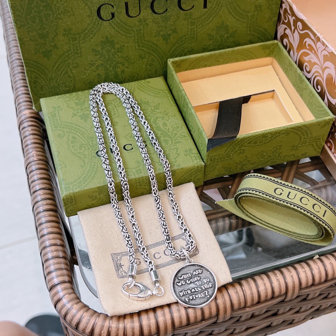 【GUCCI】ネックレス、新しいネックレス万能シンプルファッションオーナメント-BRAND OFF