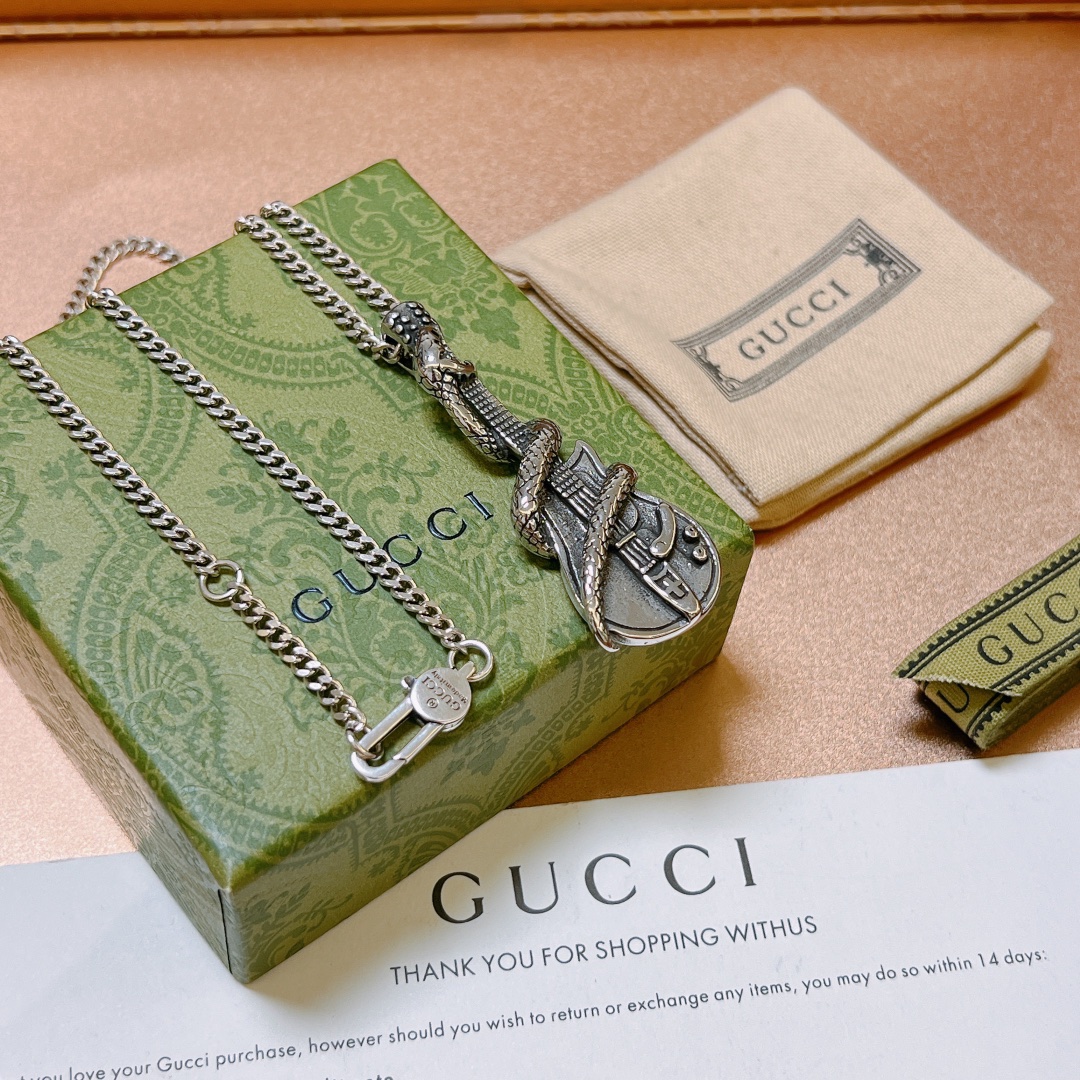 【GUCCI】ネックレス、新しいネックレス万能シンプルファッションオーナメント-BRAND OFF