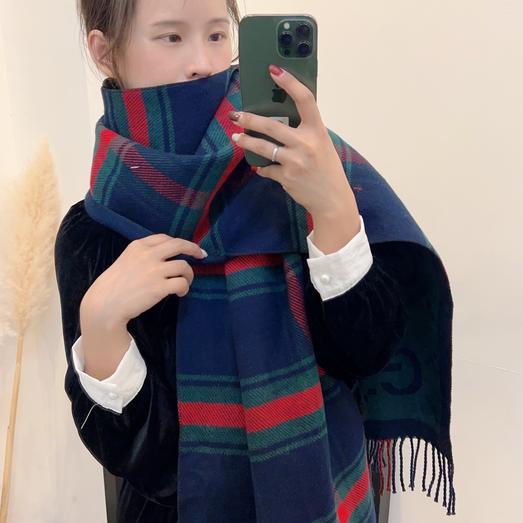 【GUCCI グッチ】スカーフ30*180CM  241108-BRAND OFF