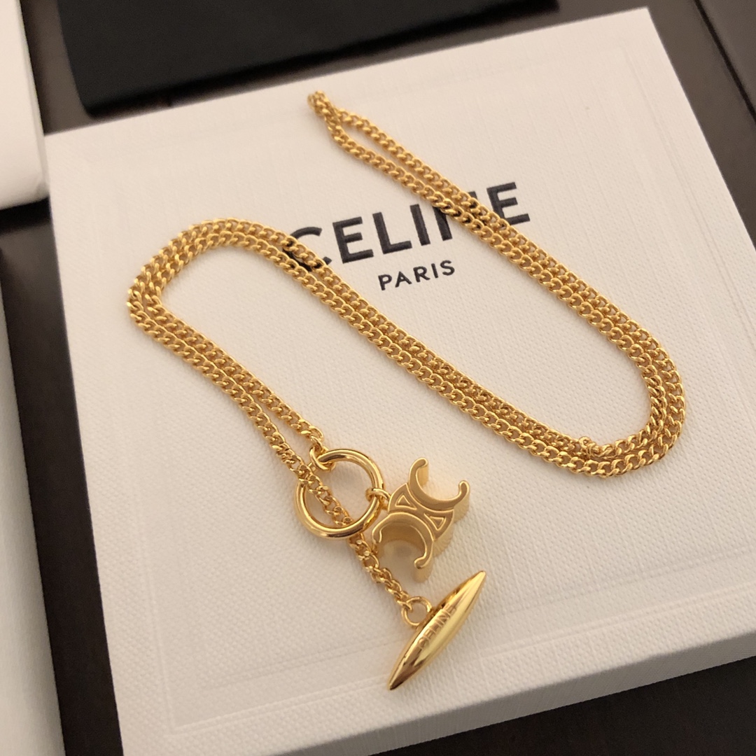 【2026】【CELINE】ネックレス、新しいネックレス万能シンプルファッションオーナメント 2474-BRAND OFF