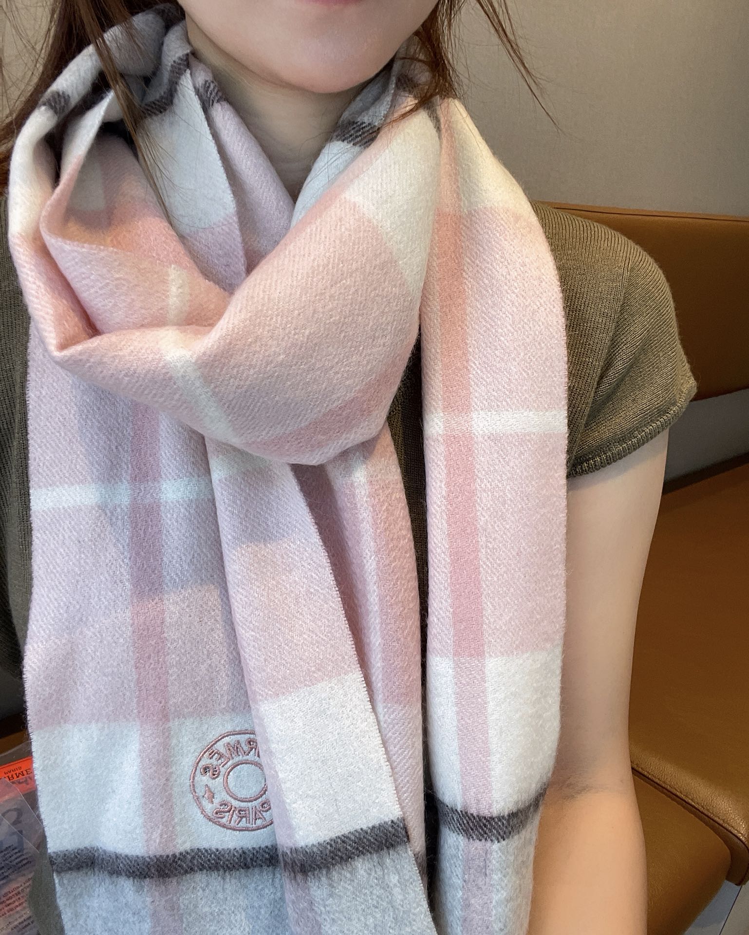 【HERMES エルメス 】スカーフ30*180CM-BRAND OFF