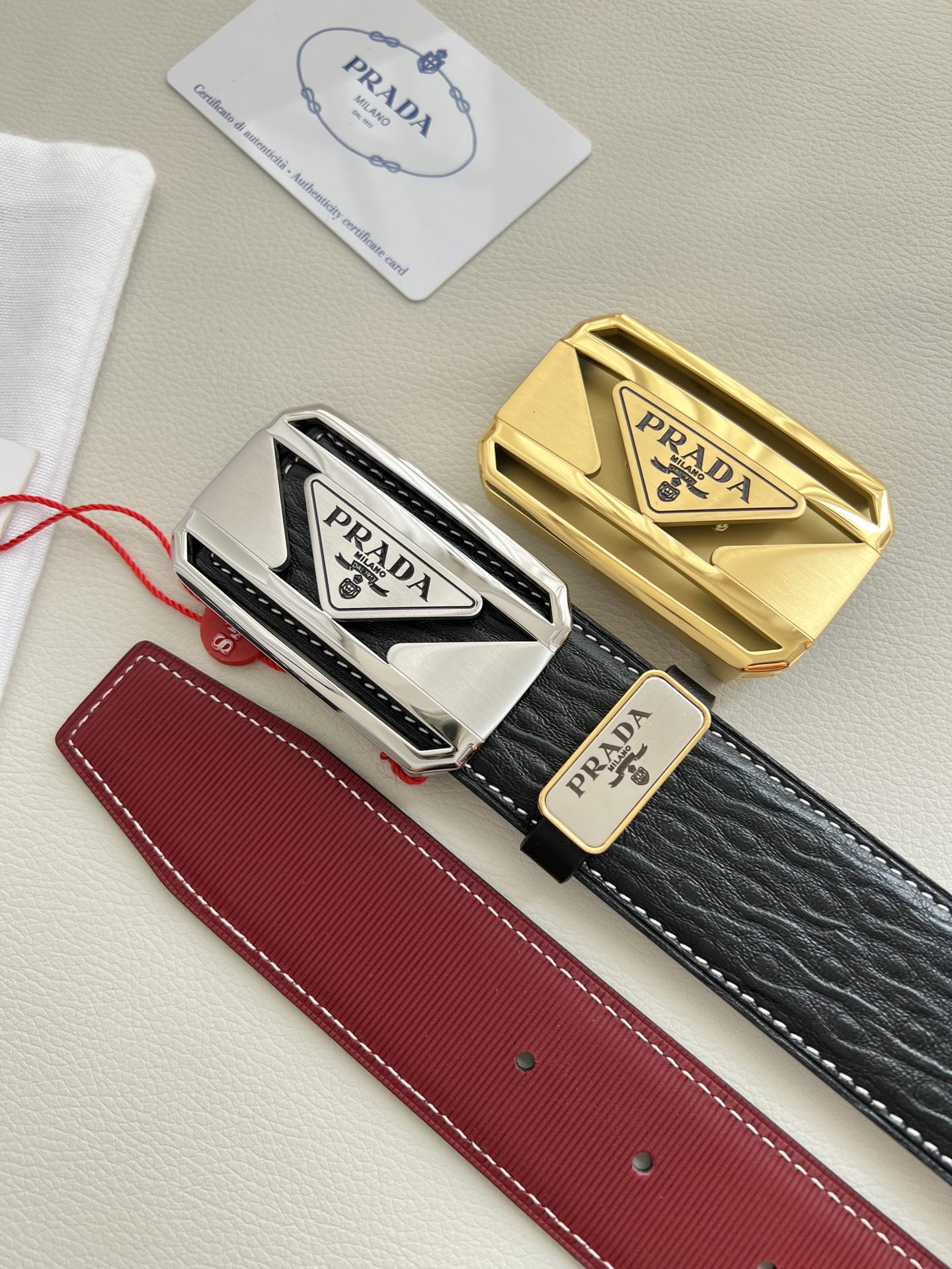 【PRADA】(プラダ) 3.8cmベルト メンズ 240904-BRAND OFF
