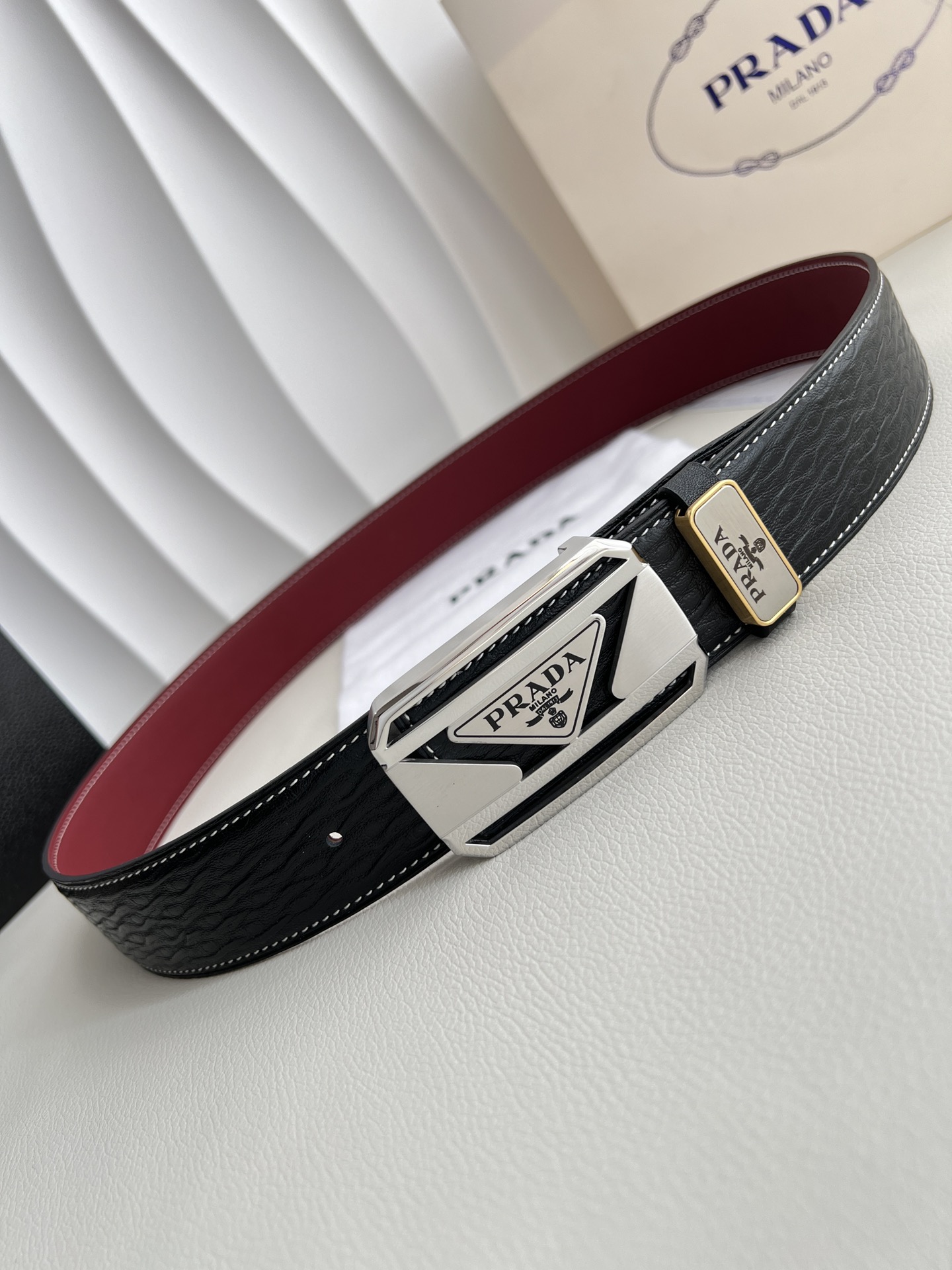 【PRADA】(プラダ) 3.8cmベルト メンズ 240904-BRAND OFF