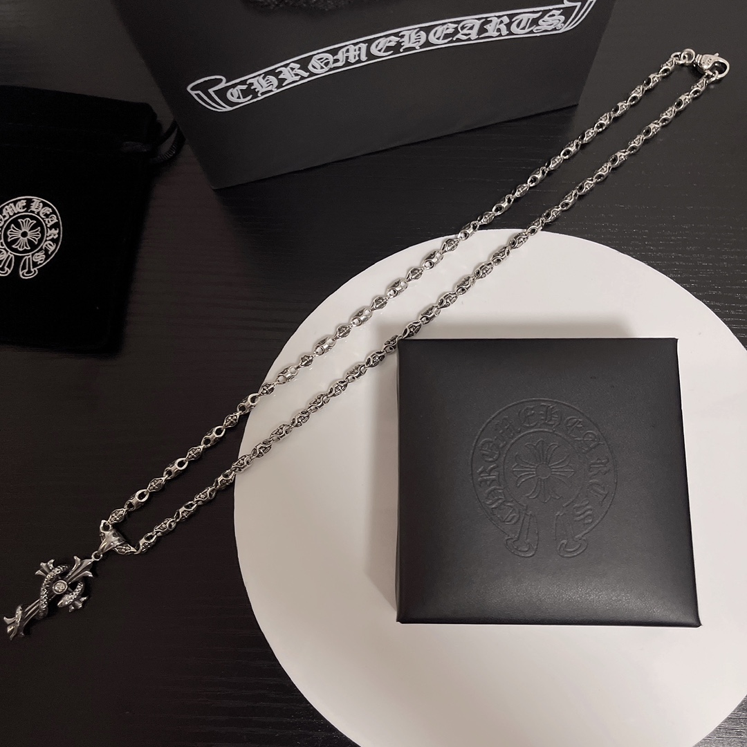 【2026】【CHROME HEARTS】ネックレス、新しいネックレス万能シンプルファッションオーナメント-BRAND OFF