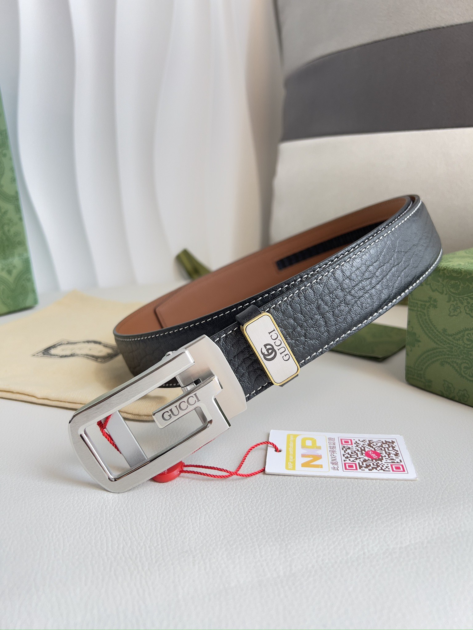 【GUCCI】(グッチ) 3.5cmベルト メンズ-BRAND OFF