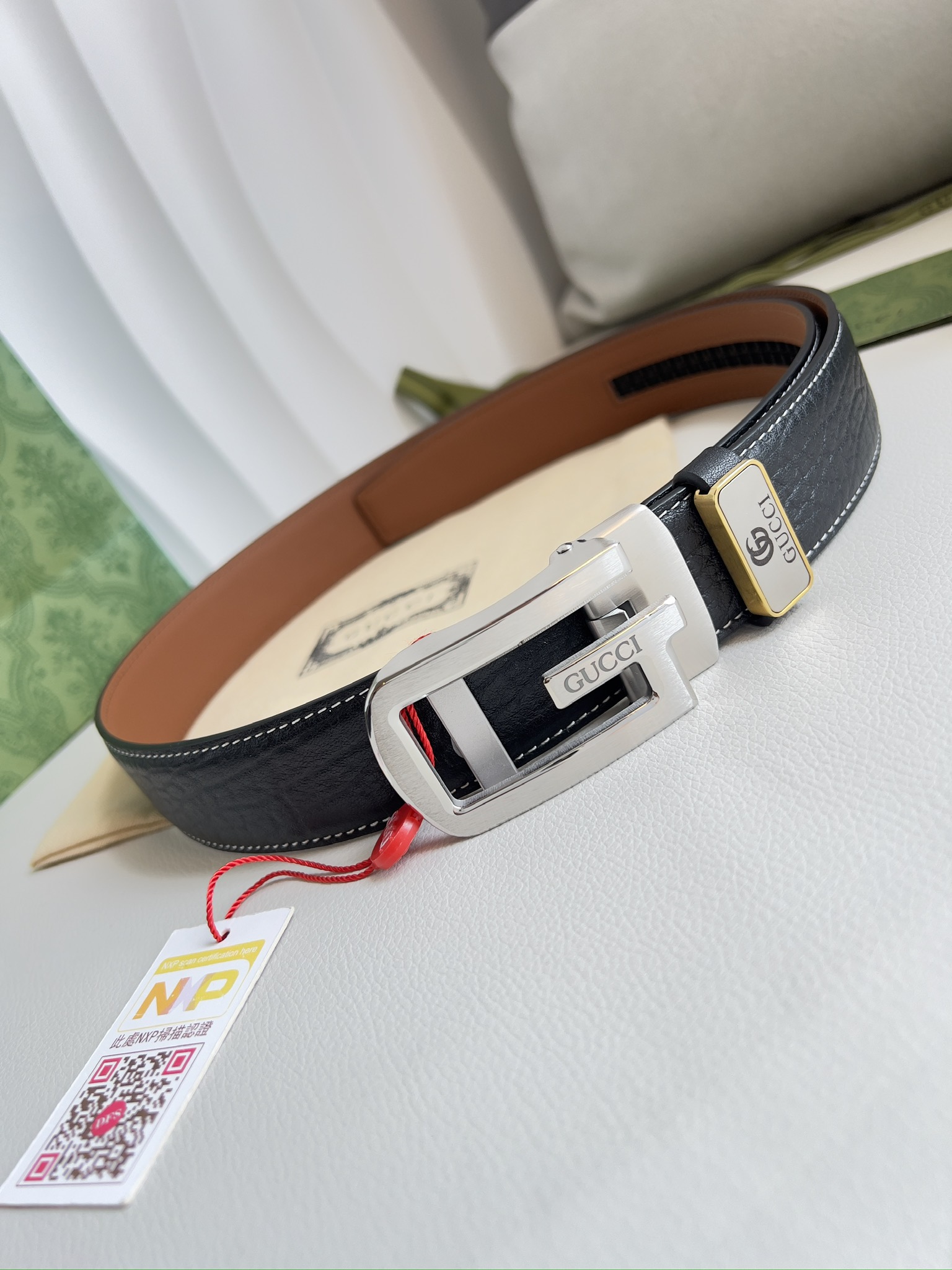 【GUCCI】(グッチ) 3.5cmベルト メンズ-BRAND OFF