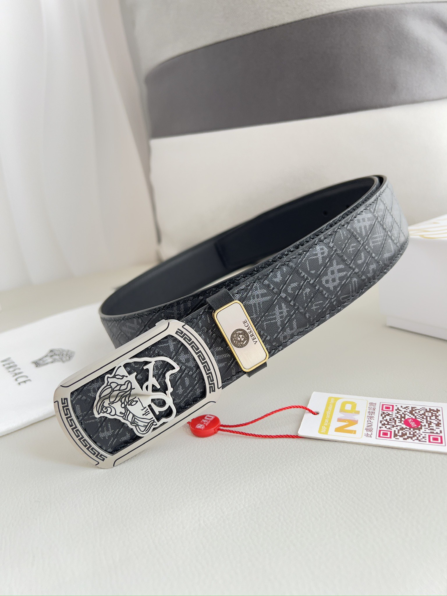 【VERSACE】(ヴェルサーチ) 3.8cmベルト メンズ 24706-BRAND OFF