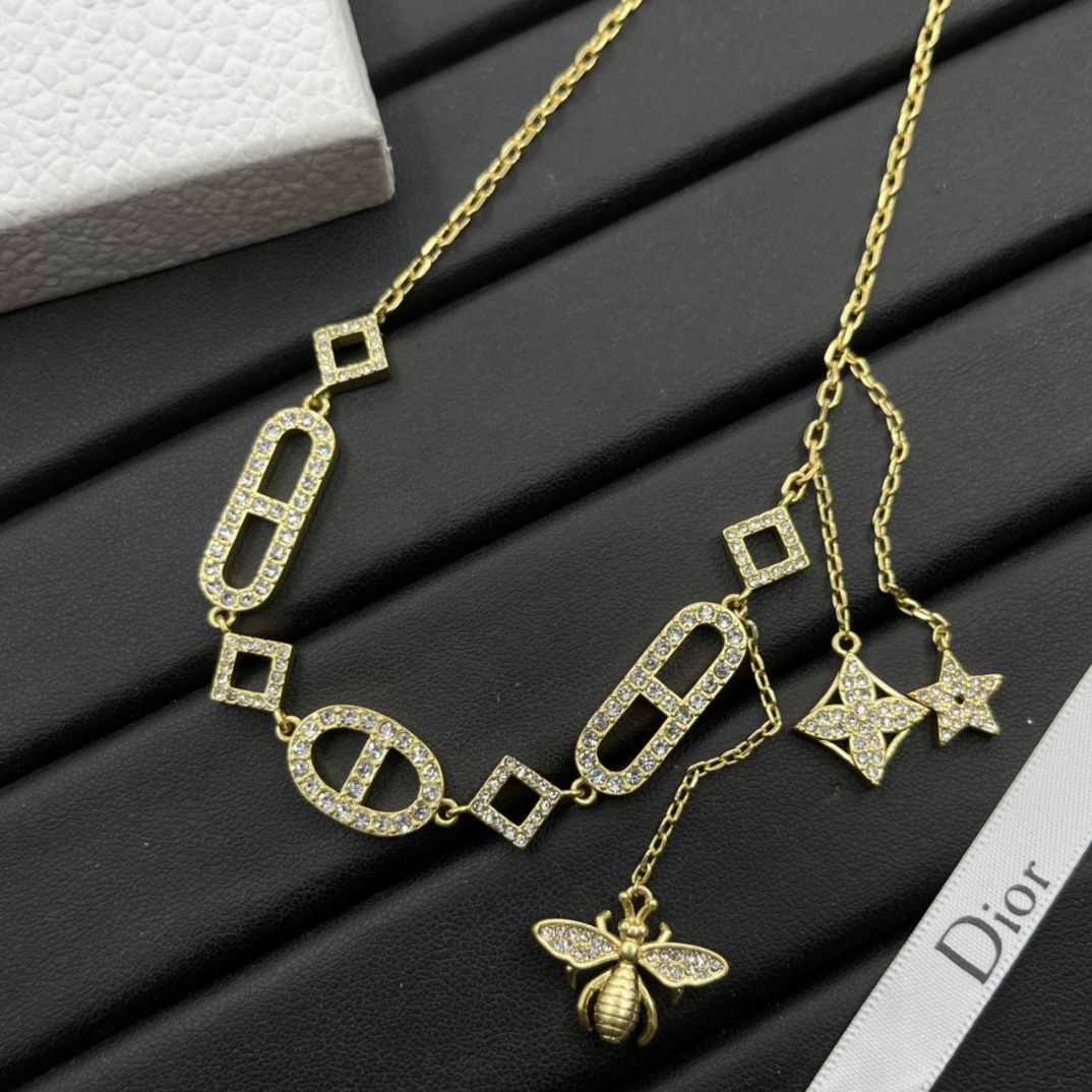【DIOR】ネックレス、新しいネックレス万能シンプルファッションオーナメント-BRAND OFF