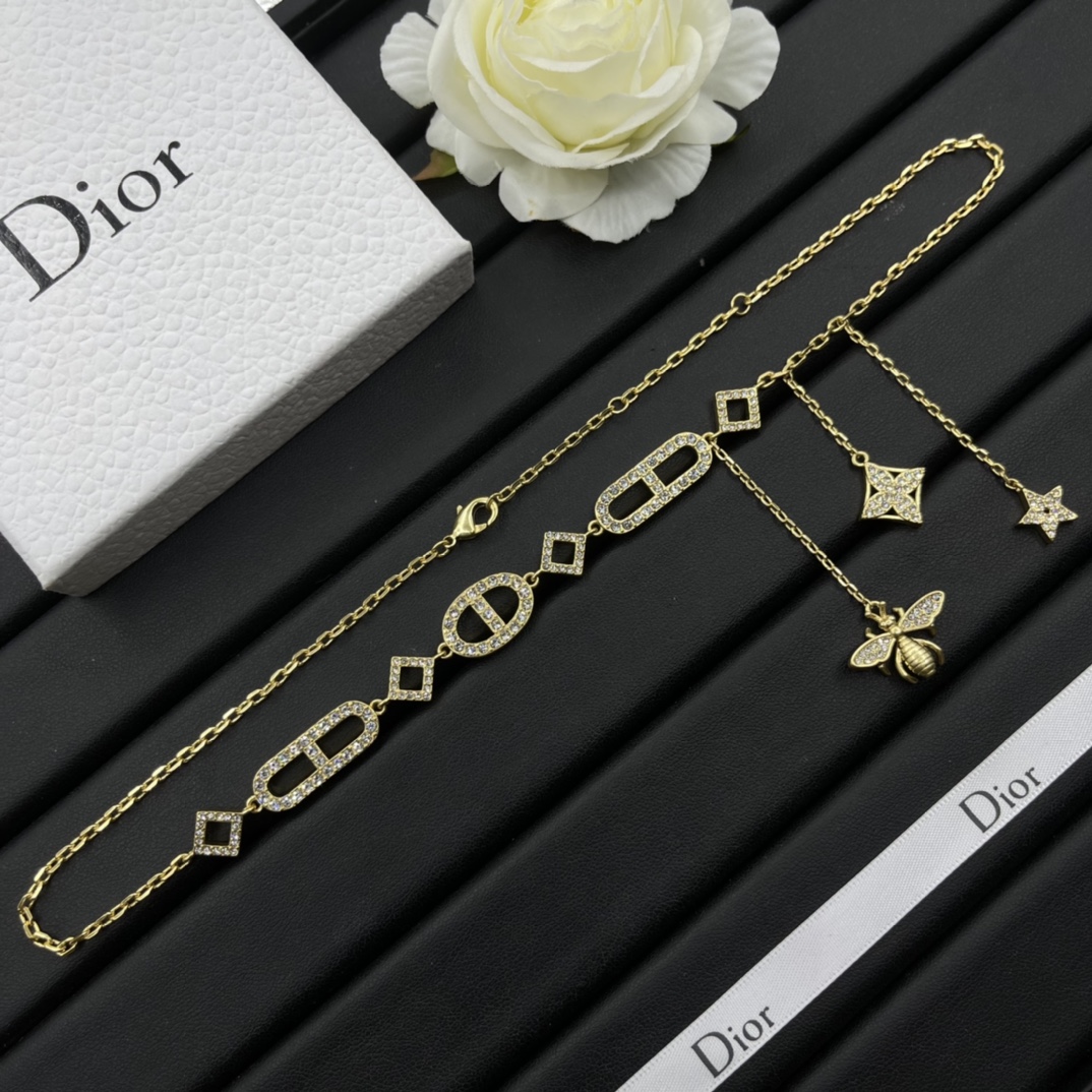 【DIOR】ネックレス、新しいネックレス万能シンプルファッションオーナメント-BRAND OFF