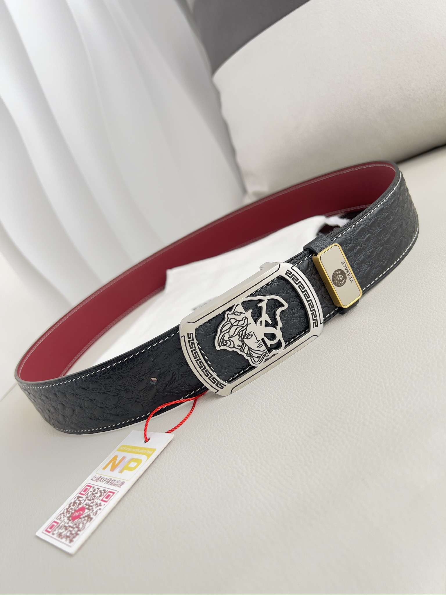 【VERSACE】(ヴェルサーチ) 3.8cmベルト メンズ 240903-BRAND OFF