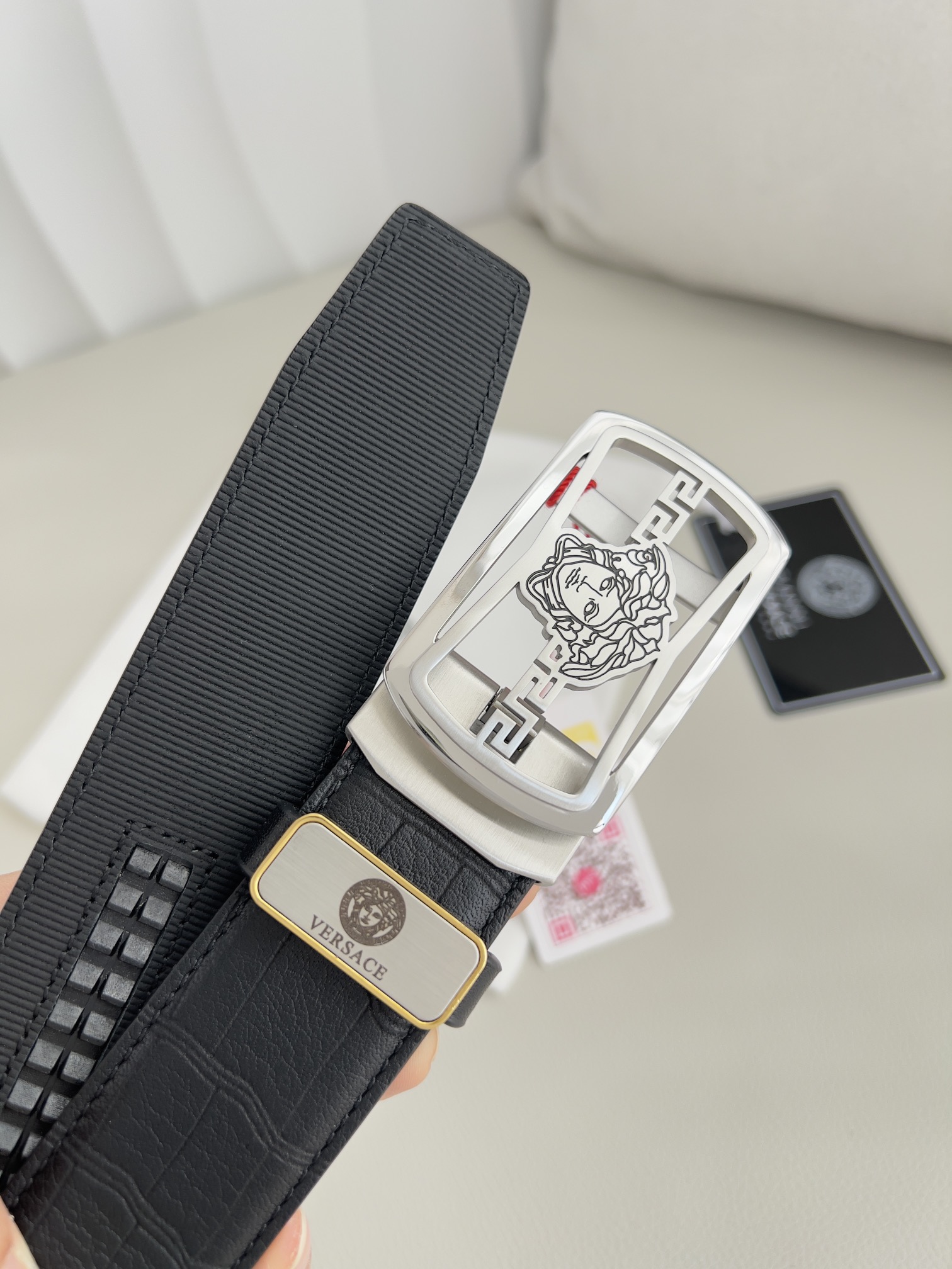 【VERSACE】(ヴェルサーチ) 3.5cmベルト メンズ 24706-BRAND OFF